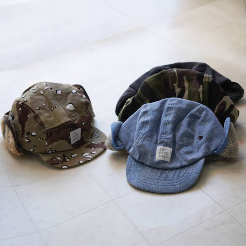 耳あて付きキャップ キッズ 帽子 デニム ボア ザ・パークショップ RUGGED DENIM WORKCAP KIDS THE PARK SHOP 【国内正規品】 TPS-890