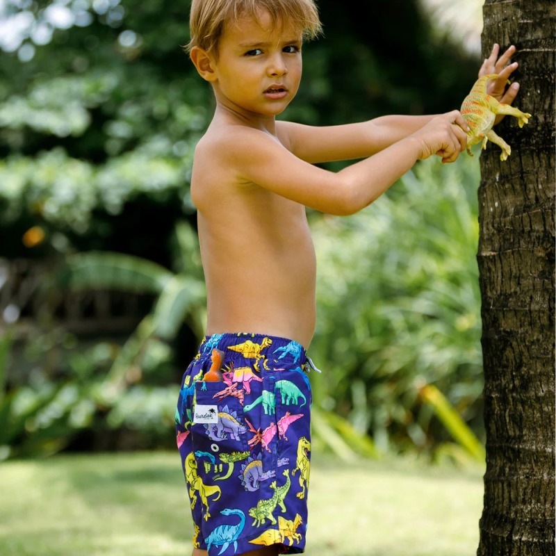 Boardies ボーディーズ KIDS VIBRANT DINO ROBOTS TIE DYE 水着 短パン