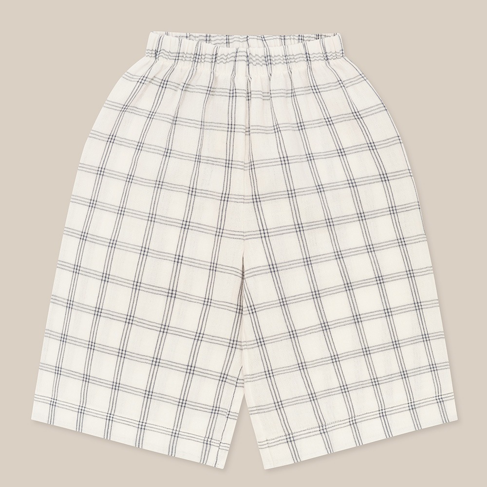 パンツ ズボン  キッズ  ベビー オーガニックズー  Organic Zoo Navy Window Check Wide Leg Pants【国内正規品】 16nwcwl