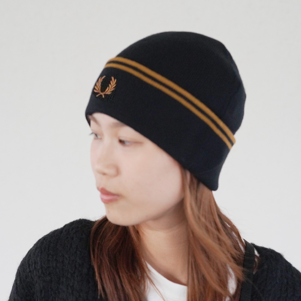 ニット帽 メンズ レディース フレッドペリー 帽子 ユニセックス FRED PERRY TWIN TIPPED MERINO WOOL BEANIE 【国内正規品】 C3317