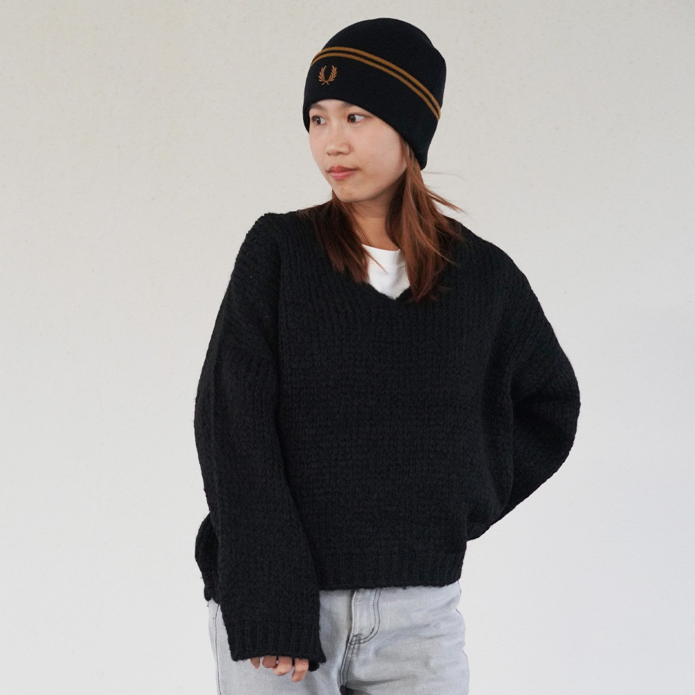 ニット帽 メンズ レディース フレッドペリー 帽子 ユニセックス FRED PERRY TWIN TIPPED MERINO WOOL BEANIE 【国内正規品】 C3317