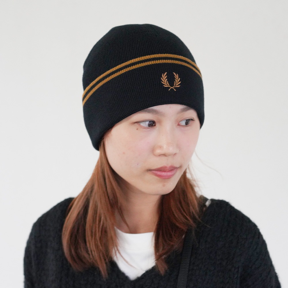 ニット帽 メンズ レディース フレッドペリー 帽子 ユニセックス FRED PERRY TWIN TIPPED MERINO WOOL BEANIE 【国内正規品】 C3317