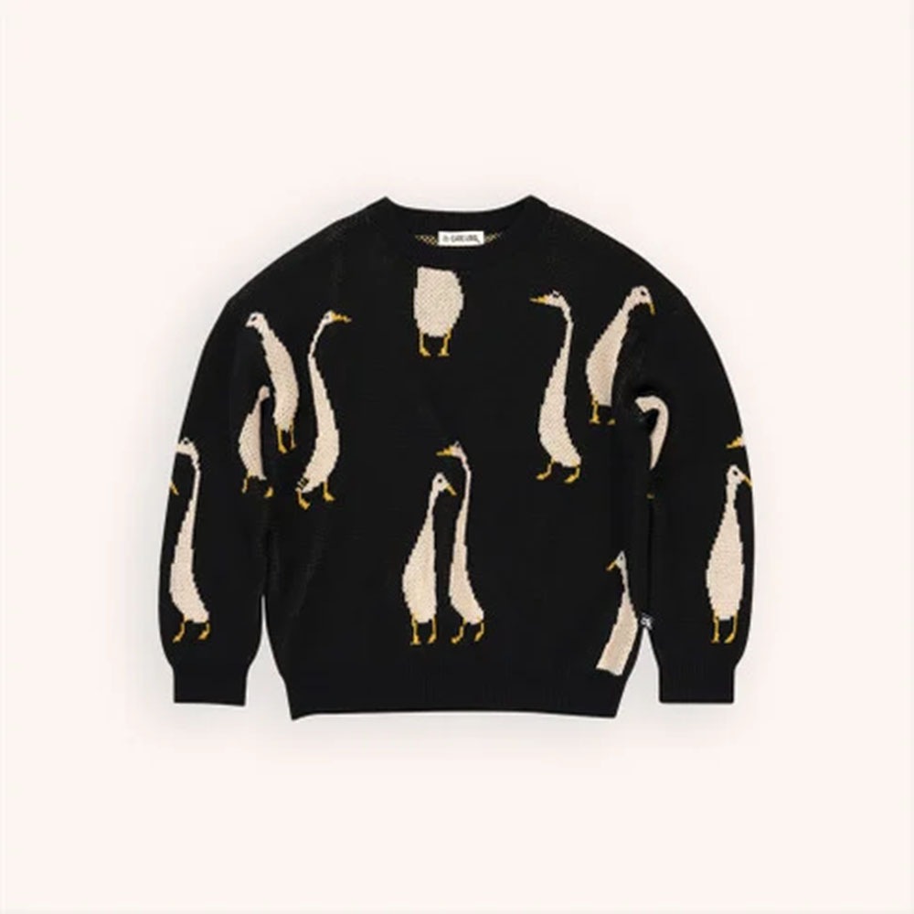 ニット セーター ベビー キッズ CarlijnQ Ducks sweater 総柄 アヒル