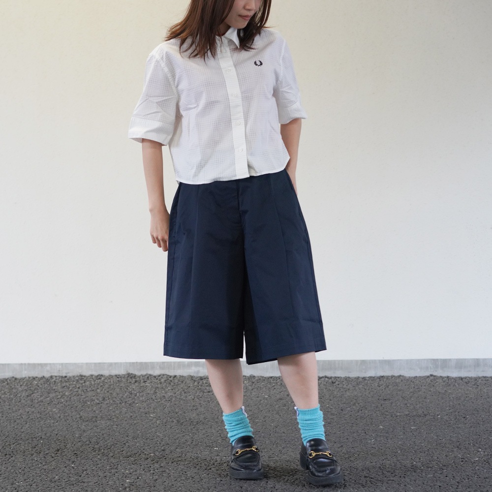 ハーフパンツ レディース プリーツショーツ キュロット フレッドペリー