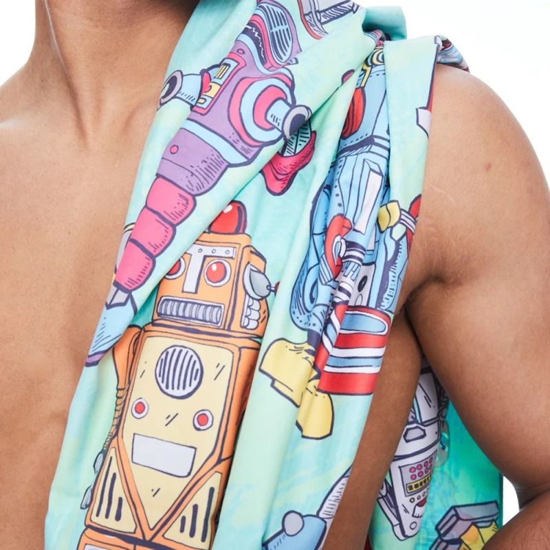 バスタオル ボディタオル     Boardies ボーディーズ KIDS VIBRANT DINO ROBOTS TOWEL 恐竜 ロボット  