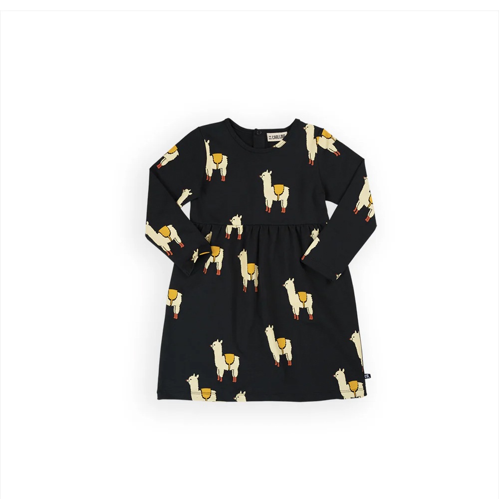 ワンピース ベビー キッズ CarlijnQ Alpaca skater dress 総柄
