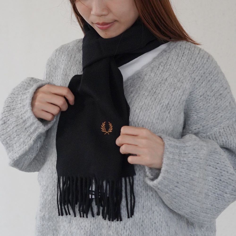 マフラー メンズ レディース フレッドペリー ユニセックス フレッドペリー スカーフ FRED PERRY PLAIN WOVEN SCARF 【国内正規品】 C3320