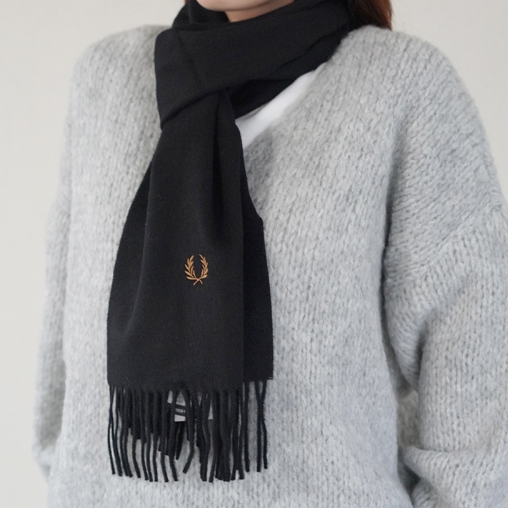 マフラー メンズ レディース フレッドペリー ユニセックス フレッドペリー スカーフ FRED PERRY PLAIN WOVEN SCARF 【国内正規品】 C3320