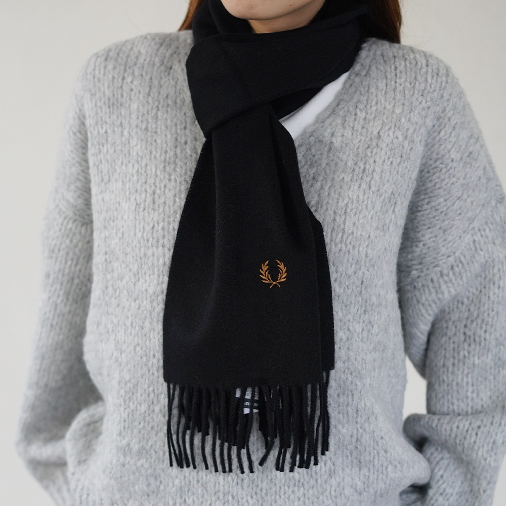 マフラー メンズ レディース フレッドペリー ユニセックス フレッドペリー スカーフ FRED PERRY PLAIN WOVEN SCARF 【国内正規品】 C3320