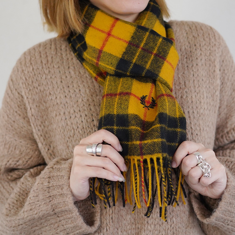 マフラー メンズ レディース フレッドペリー ユニセックス フレッドペリー ストール FRED PERRY LAMBSWOOL SCARF 【国内正規品】 C3338