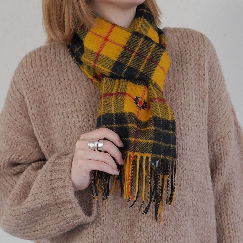 マフラー メンズ レディース フレッドペリー ユニセックス フレッドペリー ストール FRED PERRY LAMBSWOOL SCARF 【国内正規品】 C3338