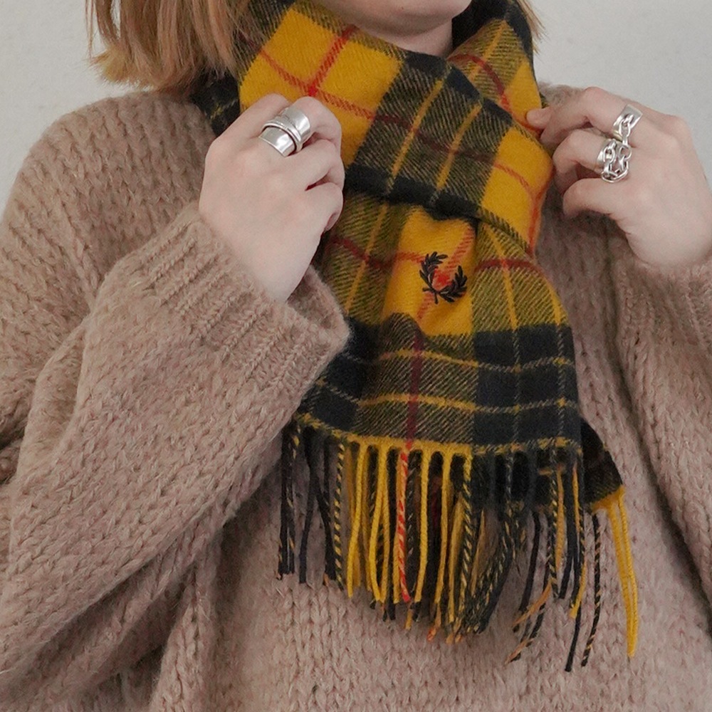 マフラー メンズ レディース フレッドペリー ユニセックス フレッドペリー ストール FRED PERRY LAMBSWOOL SCARF 【国内正規品】 C3338