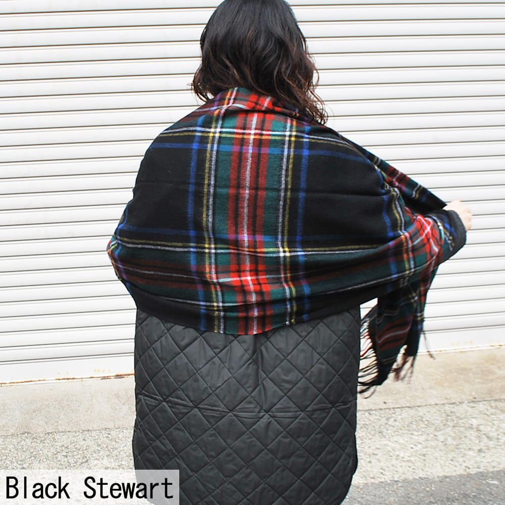 ストール マフラー ツイードミル チェック柄 無地 tweedmill70×190