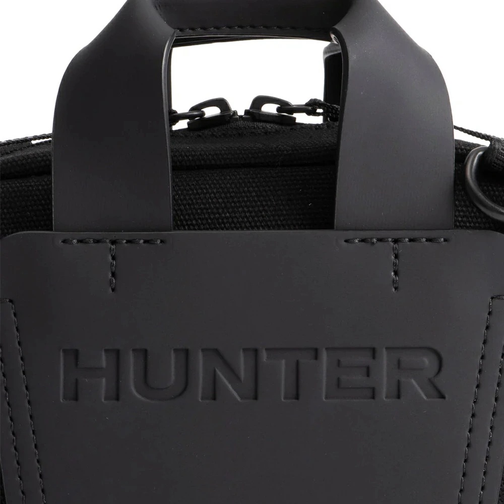 ハンター ショルダーバッグ リファインドスティッチキャンバスクロスボディブラック HUNTER ユニセックス レディース 2WAY (UBX4013CAA) 【国内正規品】