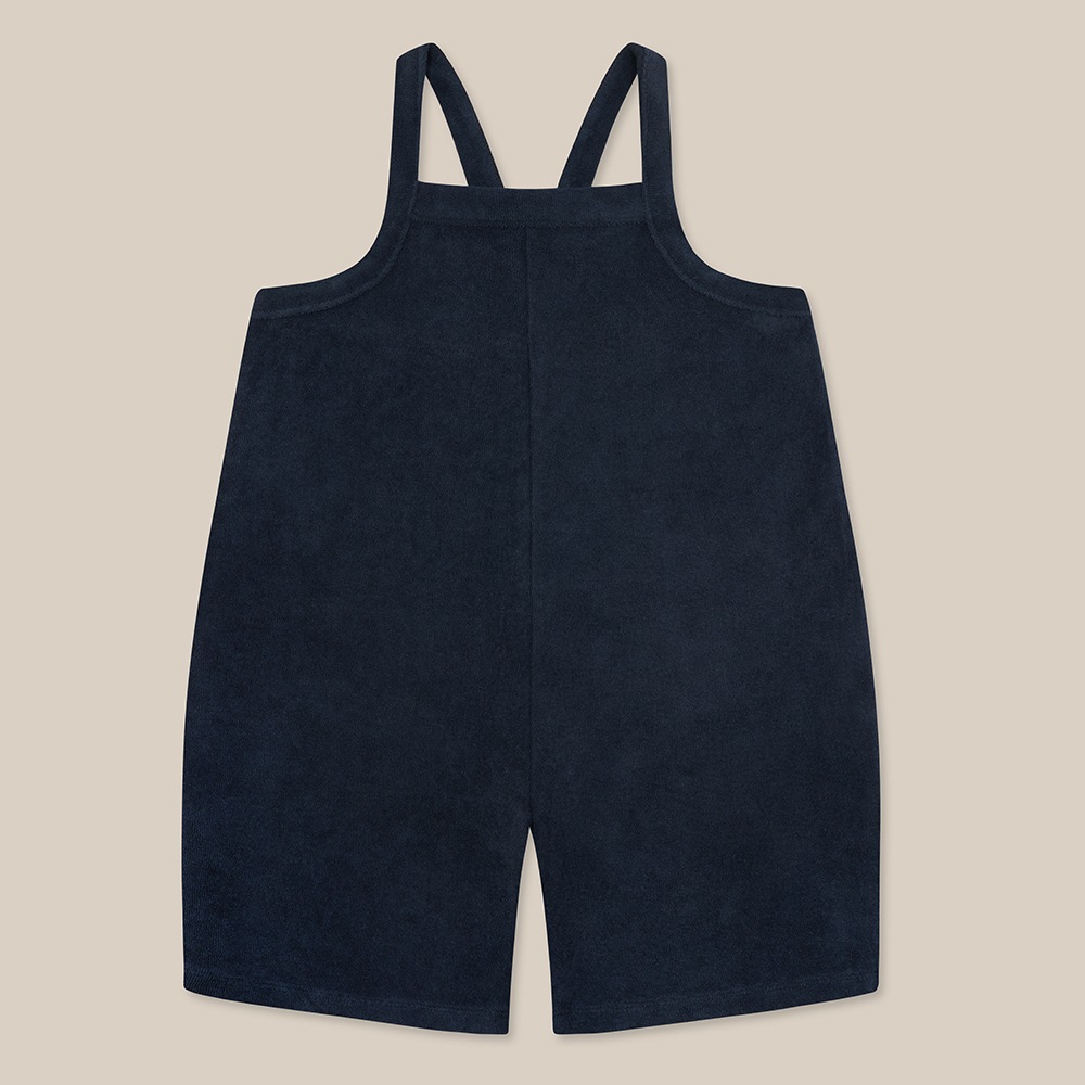 サロペット キッズ  ベビー オーガニックズー Organic Zoo Navy Terry Cropped Dungarees【国内正規品】 16cdnoz