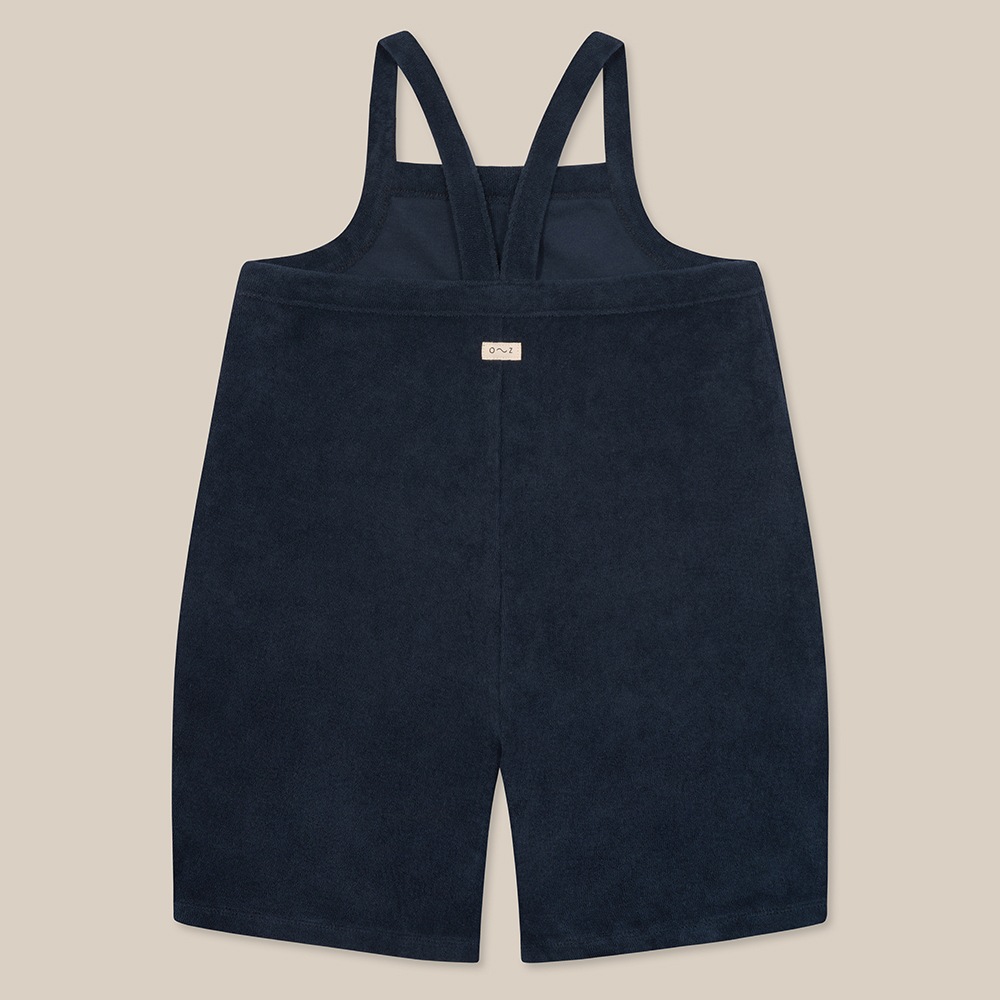 サロペット キッズ  ベビー オーガニックズー Organic Zoo Navy Terry Cropped Dungarees【国内正規品】 16cdnoz