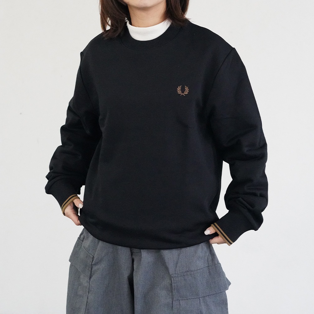 dg32 FRED PERRY 長袖 トレーナー 黒 メンズMサイズ相当 おすすめ.再 