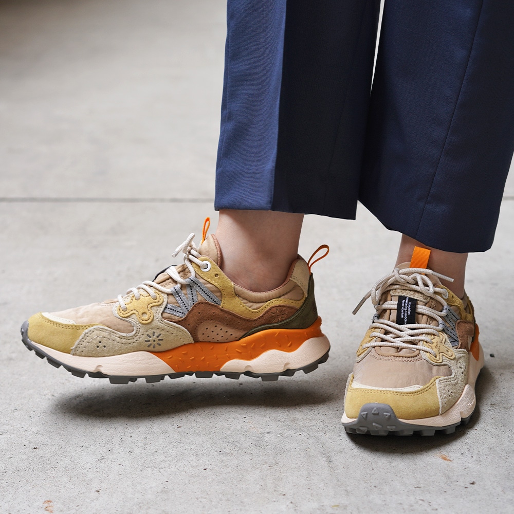 スニーカー ユニセックス ヤマノ3 フラワーマウンテン FLOWER MOUNTAIN YAMANO3 Pale yellow/L.Brown【国内正規品】FM63766