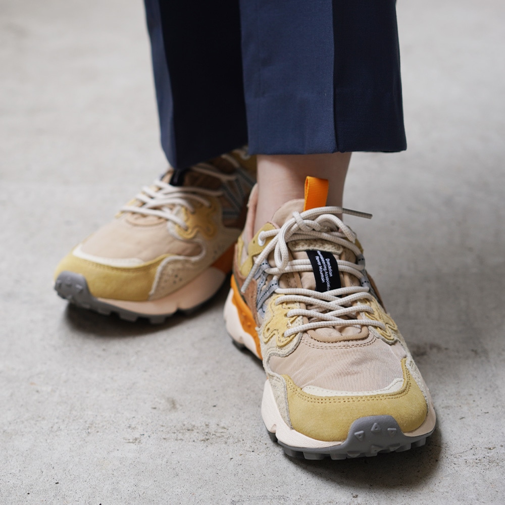 スニーカー ユニセックス ヤマノ3 フラワーマウンテン FLOWER MOUNTAIN YAMANO3 Pale yellow/L.Brown【国内正規品】FM63766