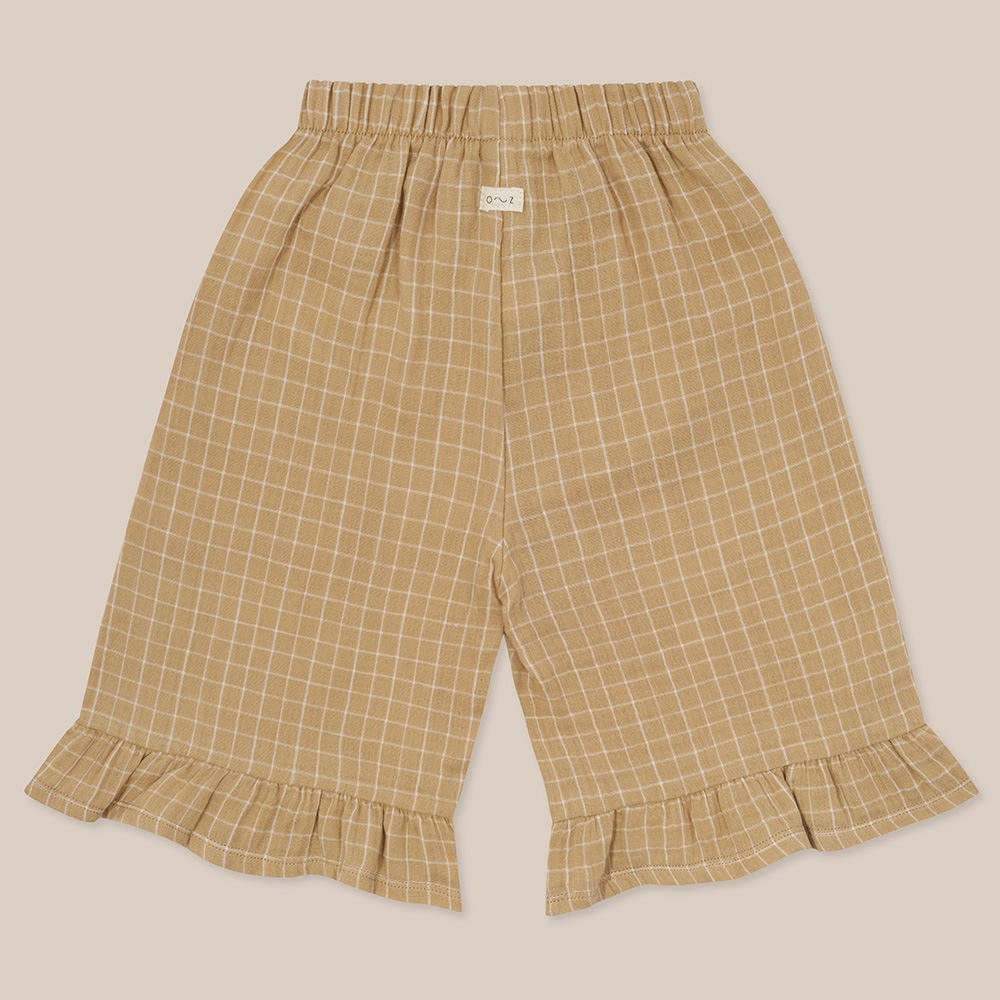 パンツ ズボン  キッズ  ベビー オーガニックズー  Organic Zoo Grid Check Frill Culottes Wheat 【国内正規品】 16wgcfc