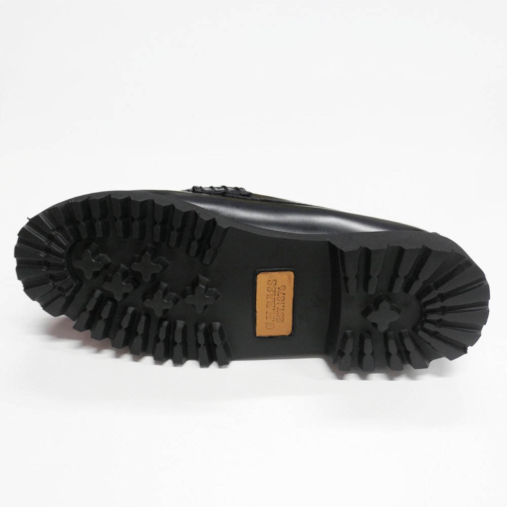 ローファー レディース  ジーエイチバス BLACK RUBBER SOLE HIGH SHINE LEATHER  G.H.BASS 【国内正規品】BA41810