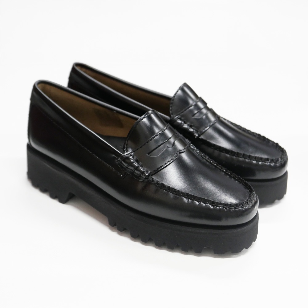 ローファー レディース  ジーエイチバス BLACK RUBBER SOLE HIGH SHINE LEATHER  G.H.BASS 【国内正規品】BA41810