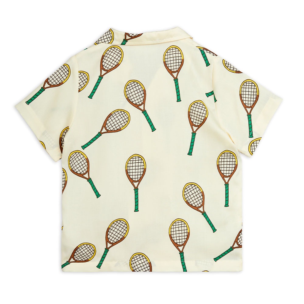 シャツ キッズ ミニロディーニ  総柄 半袖 オープンカラー テニス  mini rodini