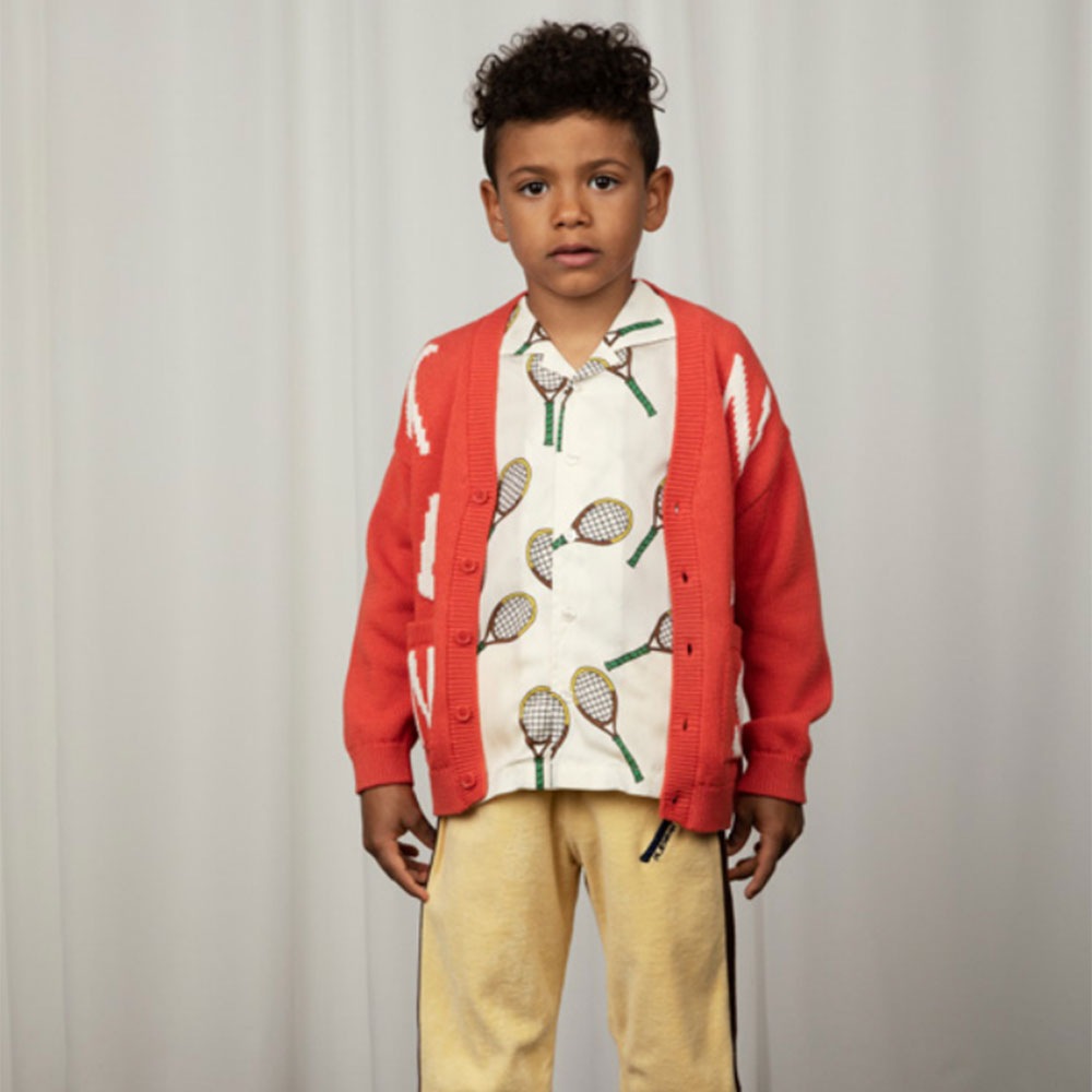 シャツ キッズ ミニロディーニ  総柄 半袖 オープンカラー テニス  mini rodini