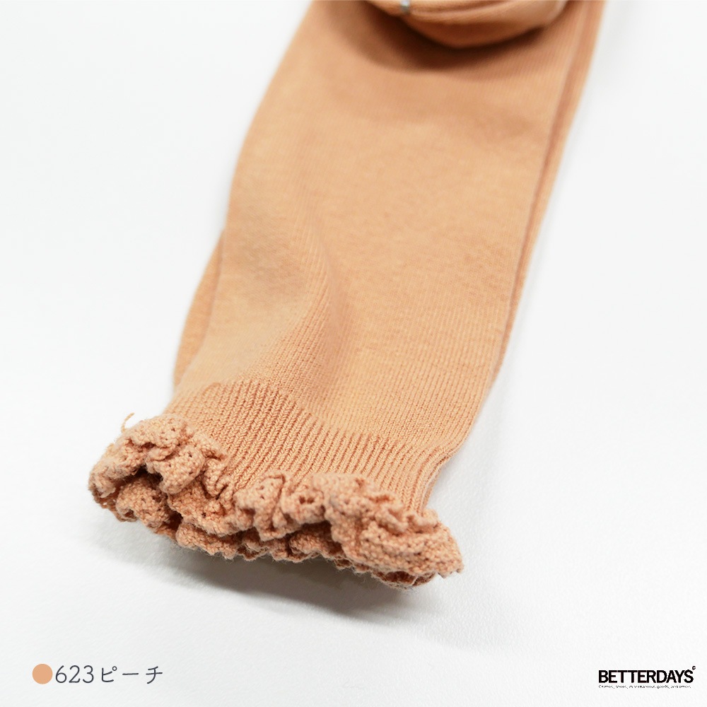 ソックス  コンドル レースエッジングカフ ニーソックス ハイソックス  ベビー  防寒  condor KNEE SOCKS WITH LACE EDGING CUFF