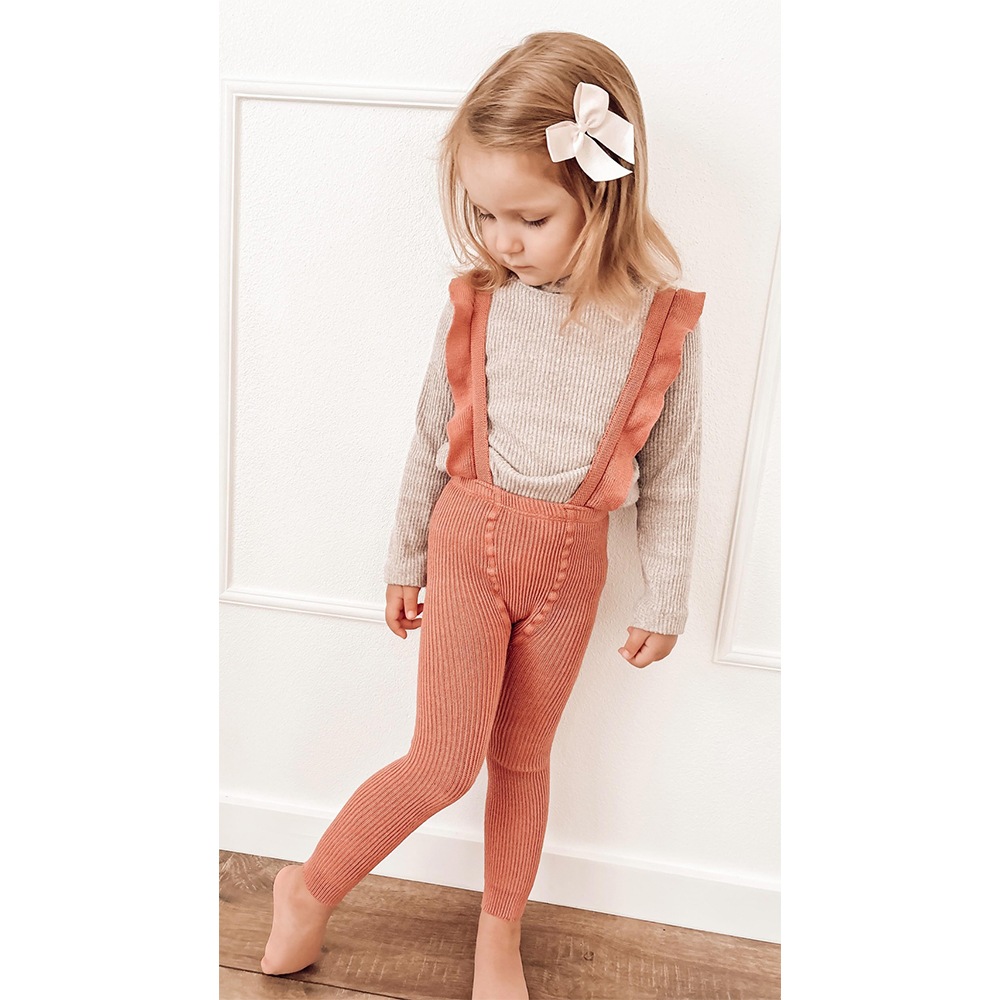 レギンス コンドル Condor Warm cotton leggings with flounced suspenders ウォームコットンレギンス フリルサスペンダー付き ベビー 英国王女着用商品  2401  0歳-2歳