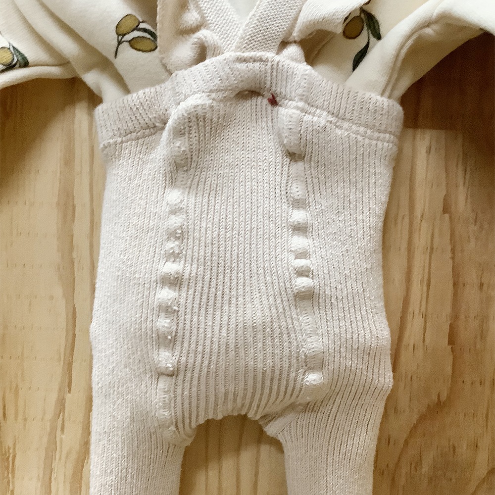 レギンス コンドル Condor Warm cotton leggings with flounced suspenders ウォームコットンレギンス フリルサスペンダー付き ベビー 英国王女着用商品  2401  0歳-2歳