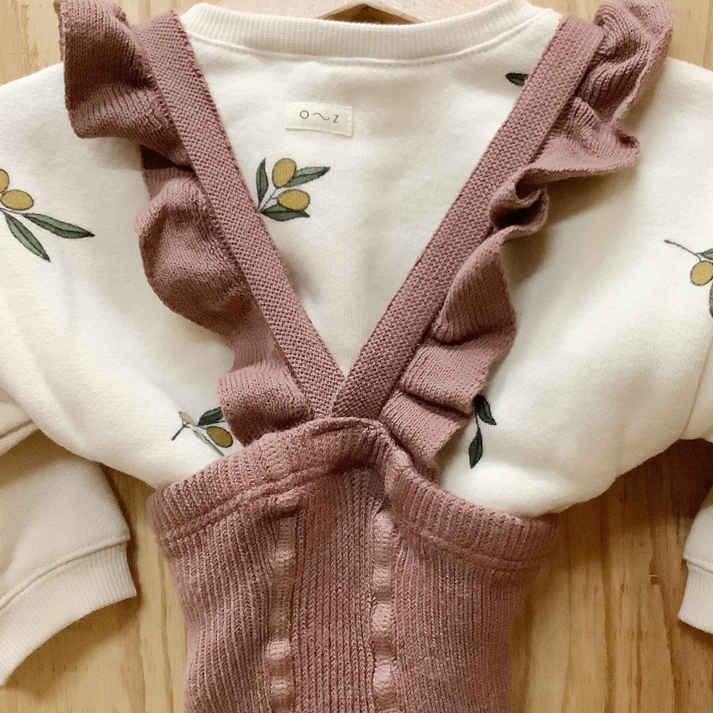 レギンス コンドル Condor Warm cotton leggings with flounced suspenders ウォームコットンレギンス フリルサスペンダー付き ベビー 英国王女着用商品  2401  0歳-2歳