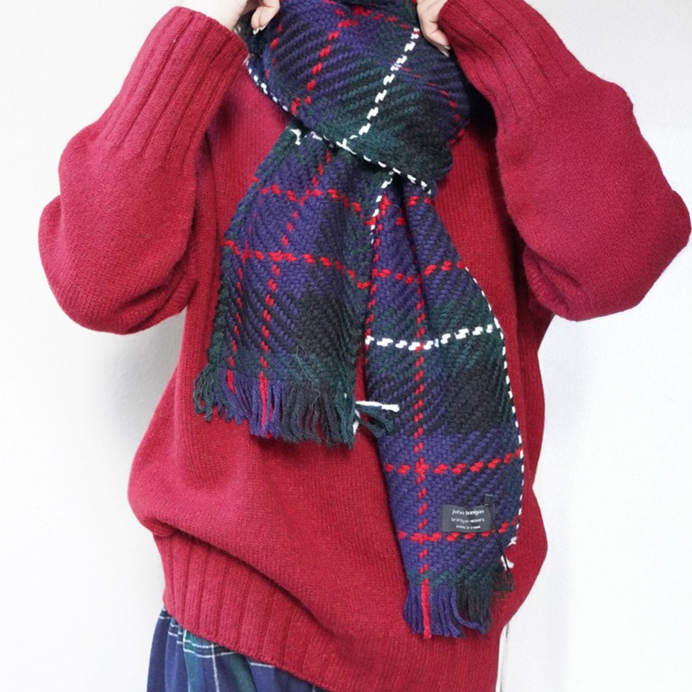 スカーフ マフラー タータンチェック ジョンブラニガン John Branigan Fringe Scarf【国内正規品】SCARF
