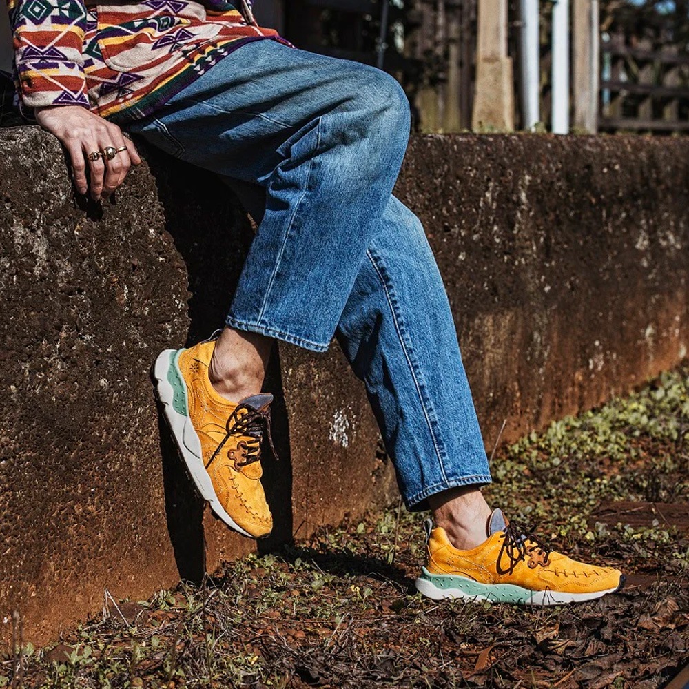 スニーカー ユニセックス ヤマノ フラワーマウンテン FLOWER MOUNTAIN YAMANO Yellow【国内正規品】FM01002
