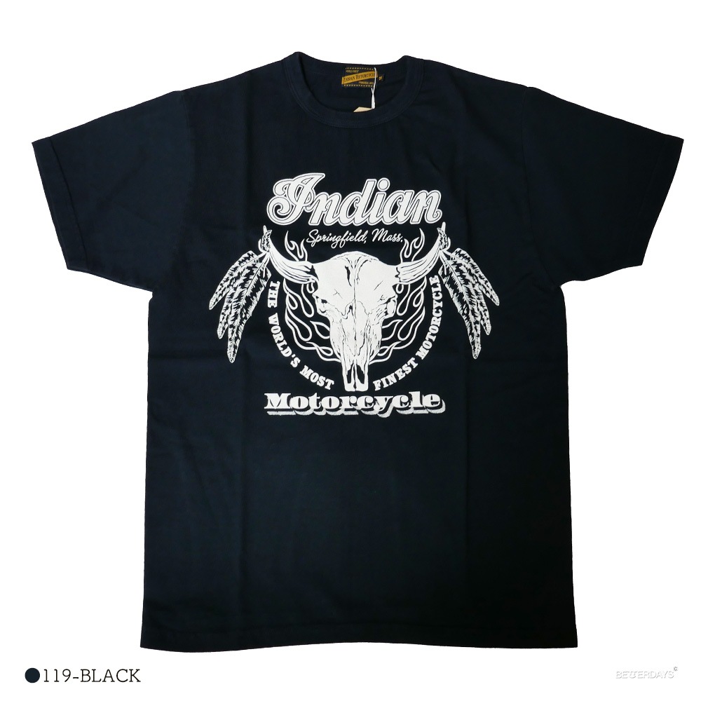 Tシャツ 半袖 メンズ レディース SKULL HEAD インディアンモーターサイクル INDIAN MOTORCYCLE