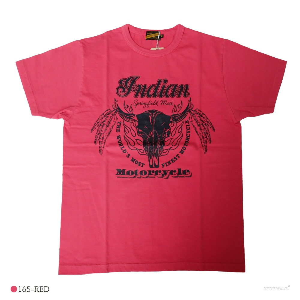 Tシャツ 半袖 メンズ レディース SKULL HEAD インディアンモーターサイクル INDIAN MOTORCYCLE