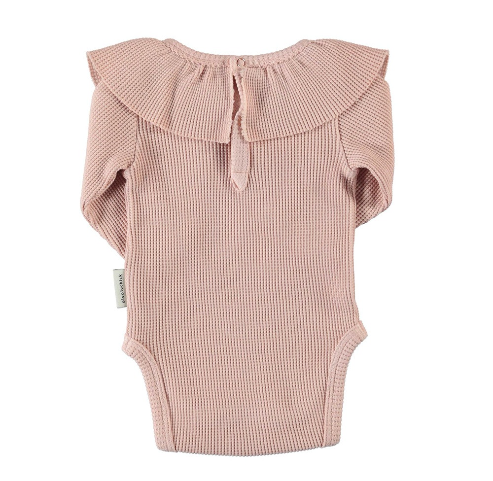 【SALE／20%OFF】ロンパース フリル ベビー piupiuchick ピウピウチックオーガニックコットン100％   出産祝い  0-2歳