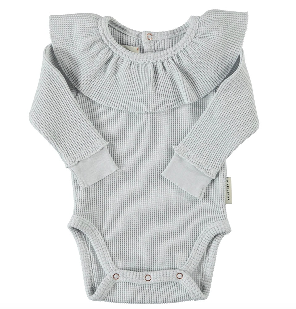 【SALE／20%OFF】ロンパース フリル ベビー piupiuchick ピウピウチックオーガニックコットン100％   出産祝い  0-2歳