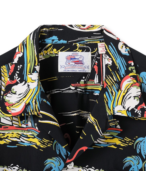 アロハシャツ  サンサーフ ハワイアンシャツ スペシャルエディション DUKE KAHANAMOKU SPECIAL EDITION ”FISHING BOAT” (SHORT SLEEVE)   SUN SURF