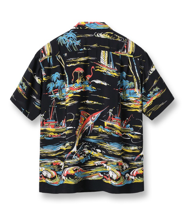アロハシャツ  サンサーフ ハワイアンシャツ スペシャルエディション DUKE KAHANAMOKU SPECIAL EDITION ”FISHING BOAT” (SHORT SLEEVE)   SUN SURF