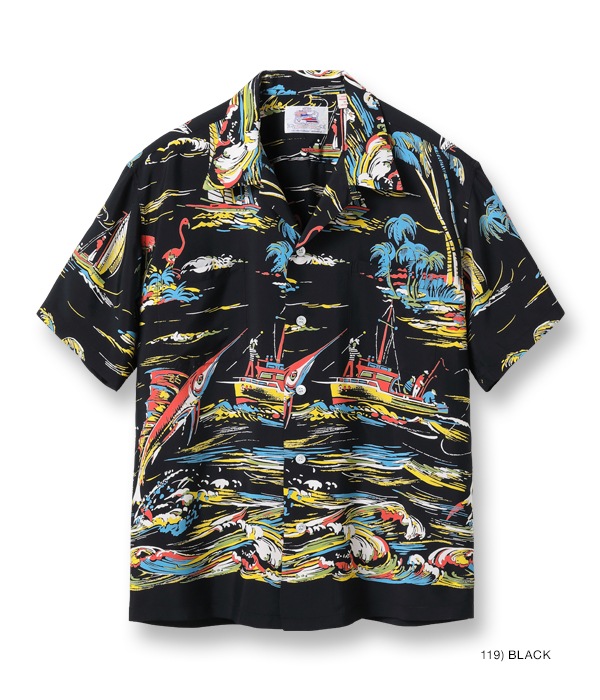 アロハシャツ  サンサーフ ハワイアンシャツ スペシャルエディション DUKE KAHANAMOKU SPECIAL EDITION ”FISHING BOAT” (SHORT SLEEVE)   SUN SURF