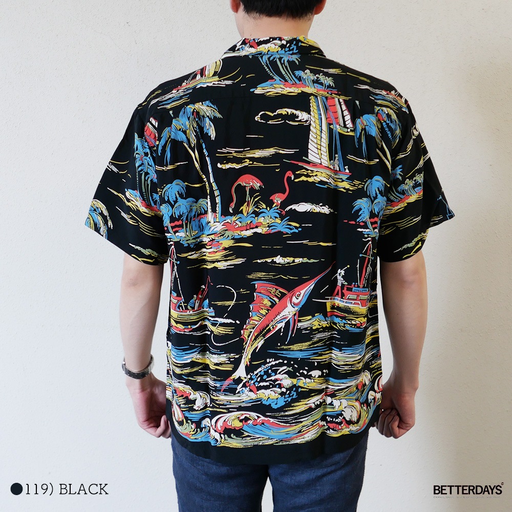 アロハシャツ  サンサーフ ハワイアンシャツ スペシャルエディション DUKE KAHANAMOKU SPECIAL EDITION ”FISHING BOAT” (SHORT SLEEVE)   SUN SURF