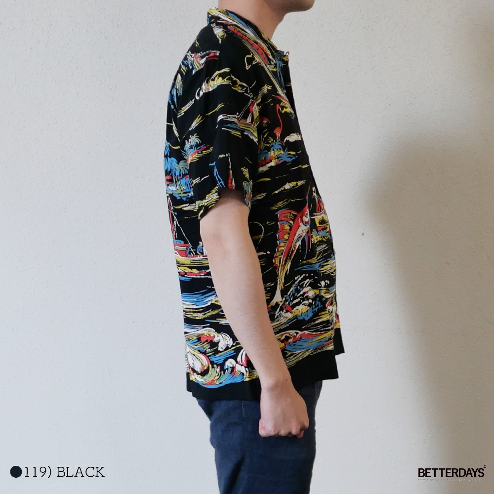 アロハシャツ  サンサーフ ハワイアンシャツ スペシャルエディション DUKE KAHANAMOKU SPECIAL EDITION ”FISHING BOAT” (SHORT SLEEVE)   SUN SURF