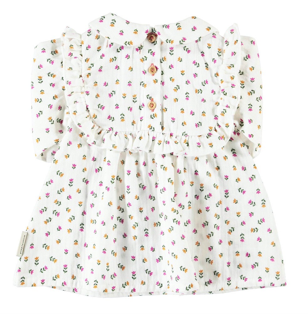 【SALE／20%OFF】ワンピース フリル ベビー piupiuchick ピウピウチック 花柄 フラワー オーガニックコットン100％  ポルトガル製  0歳-2歳