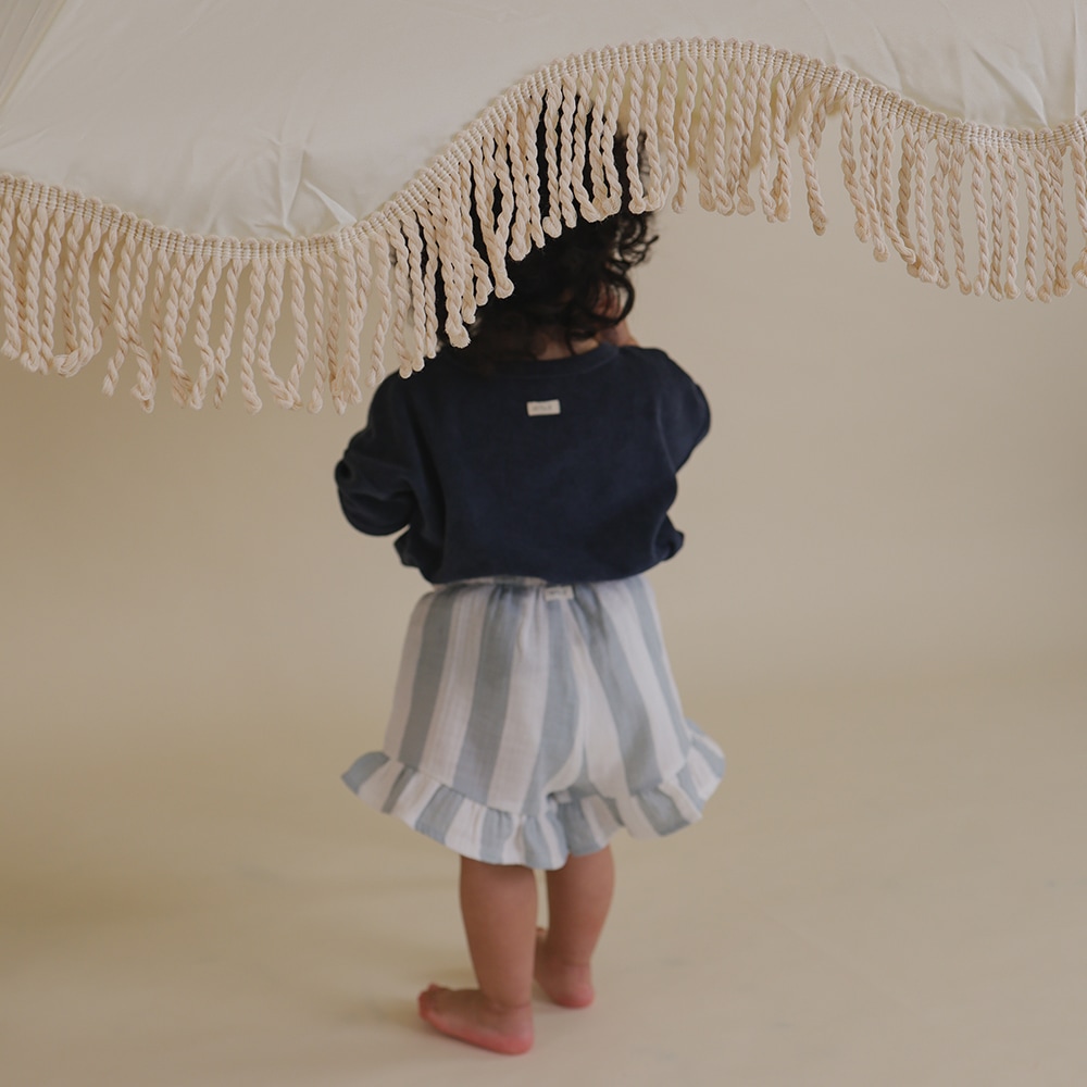 ボトムス organiczoo Sardine Stripes Frill Shorts ショーツ ズボン キッズ ベビー オーガニックズー Organic Zoo