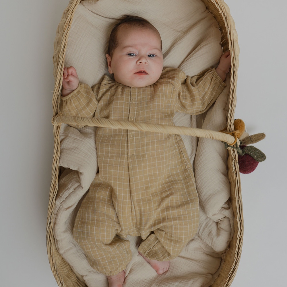 ワンジー ベビー オーガニックズー Organic Zoo Grid Check Onesie