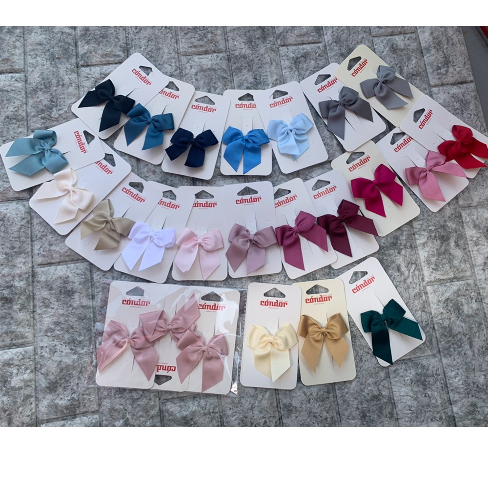 ヘアクリップ コンドル オーガンジーリボン 赤ちゃん 防寒 春 夏 condor Hairclip with organza bow