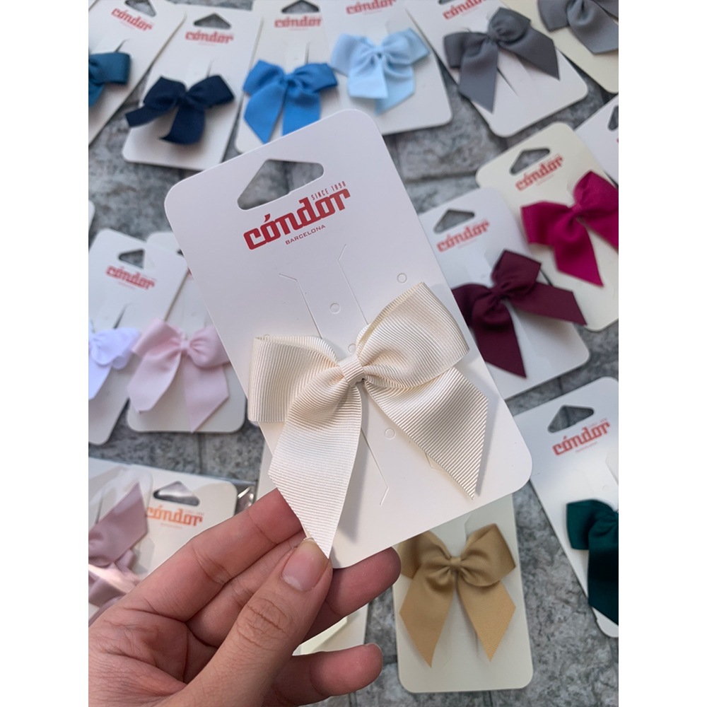 ヘアクリップ コンドル オーガンジーリボン 赤ちゃん 防寒 春 夏 condor Hairclip with organza bow