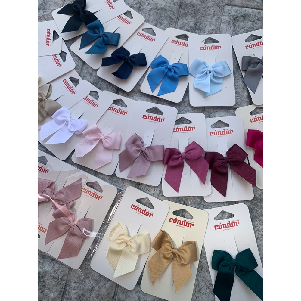 ヘアクリップ コンドル オーガンジーリボン 赤ちゃん 防寒 春 夏 condor Hairclip with organza bow