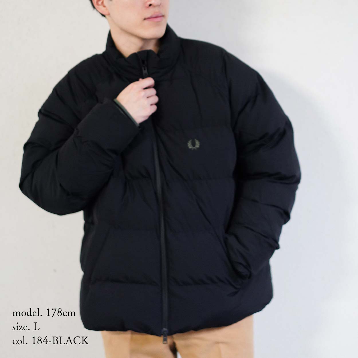 ブルゾン メンズ フレッドペリー パデッドジャケット  FRED PERRY RAGLAN SLEEVE PADDED JACKET 【国内正規品】 J1309